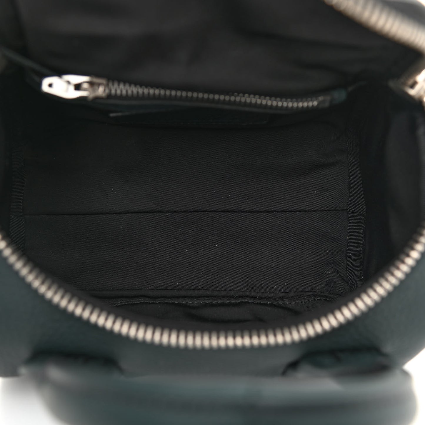 Pebbled Lambskin Mini Rockie Dark Green Silver Hardware