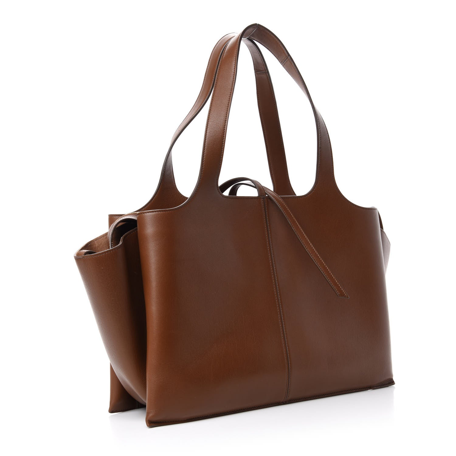 Celine Calfskin Medium Tri-Fold Bag Havana 3 of 9