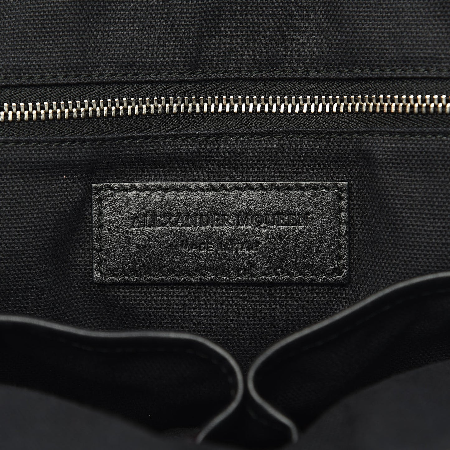 Soft Calfskin Woven Medium Legend Tote Black White