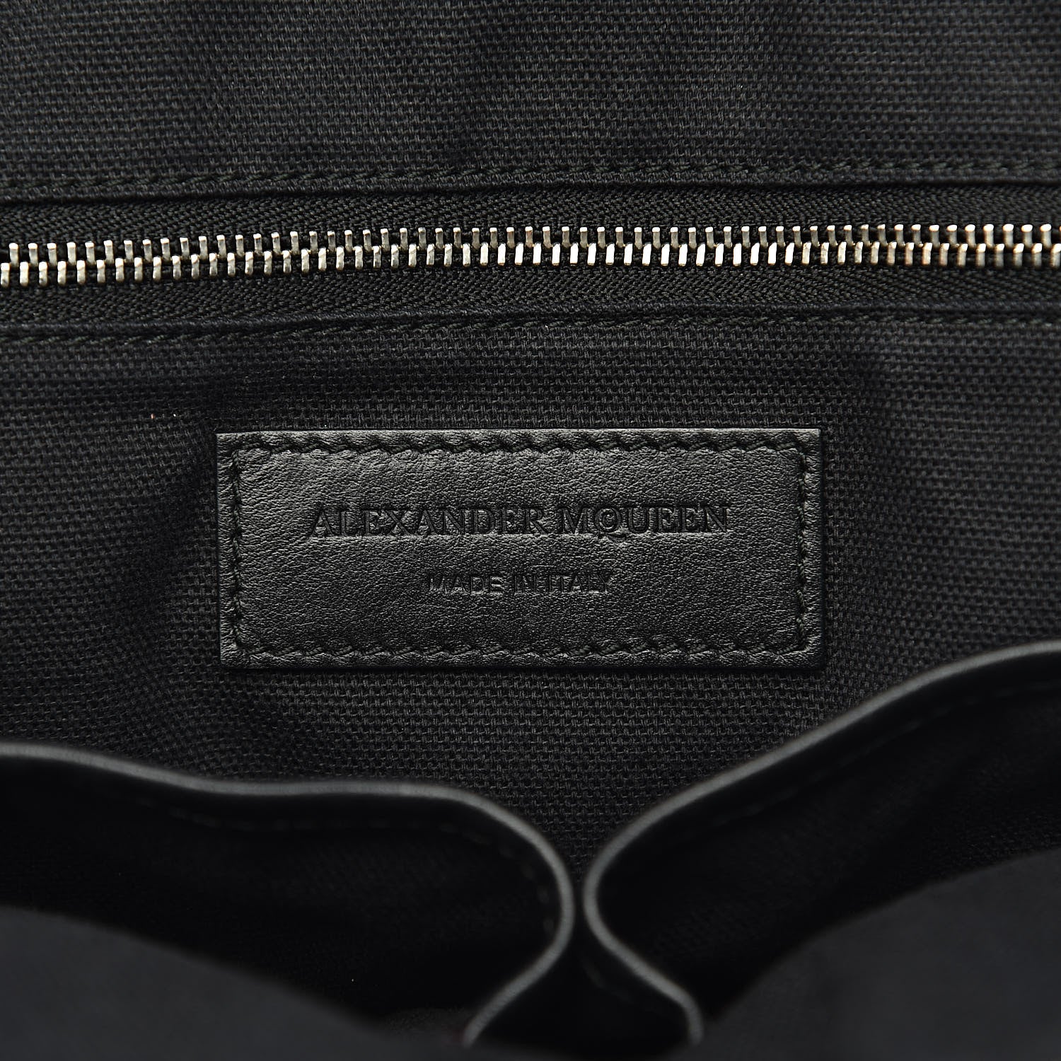 Alexander McQueen Soft Calfskin Woven Medium Legend Tote Black White 6 of 11