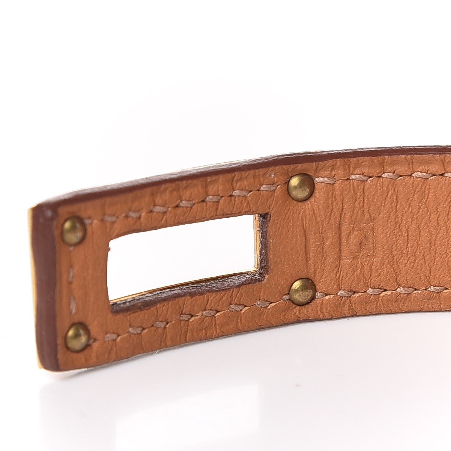 Hermes Barenia Kelly Double Tour Bracelet M Fauve 6 of 7