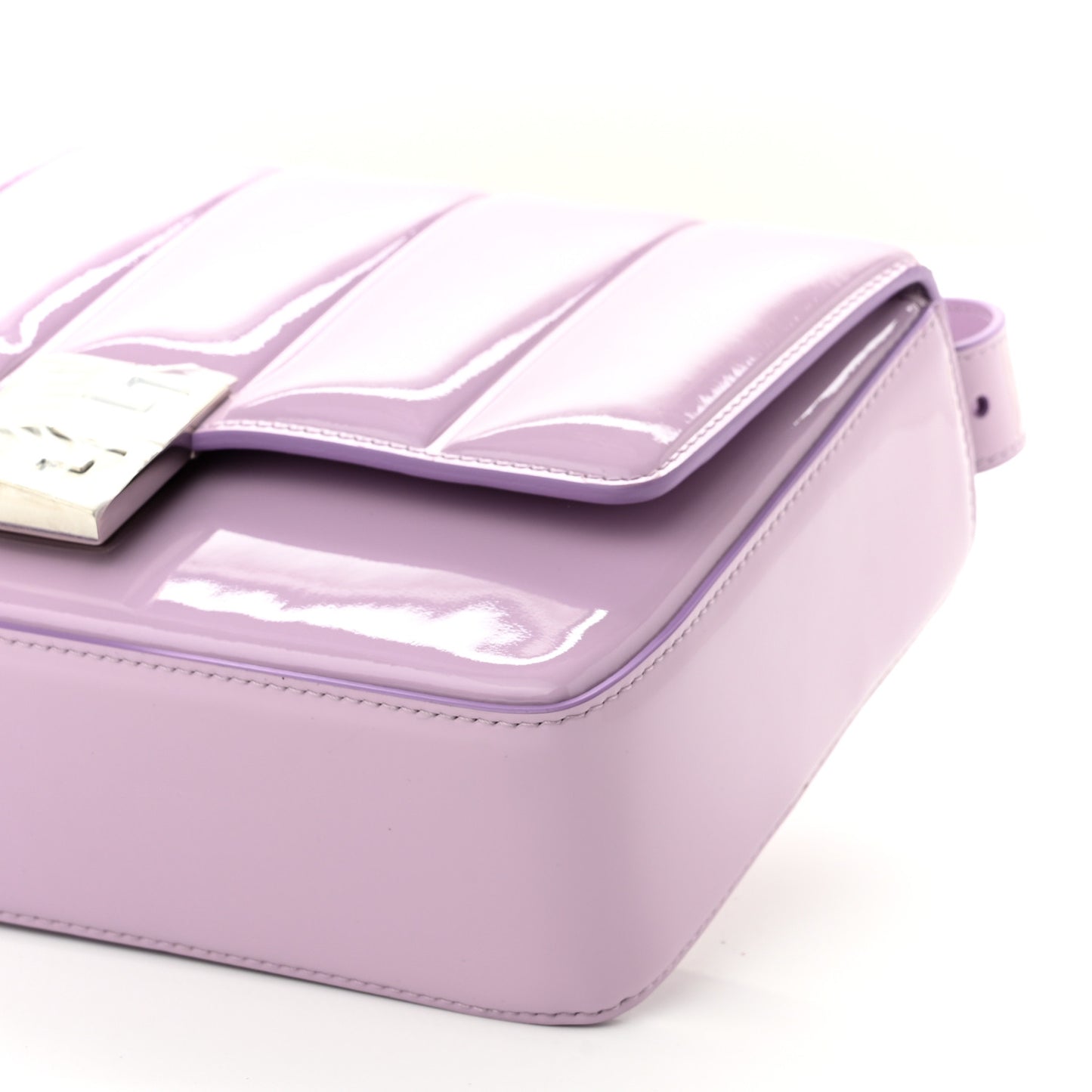 Patent 4G Medium Padded Crossbody Bag Lilac