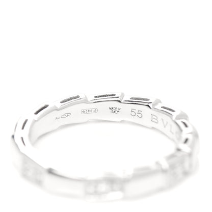 Bulgari 18K White Gold Diamond Serpenti Viper Band Ring 55 7.25 5 of 7