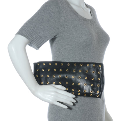 Prada Nappa Grommet Borchie Clutch Black 2 of 8