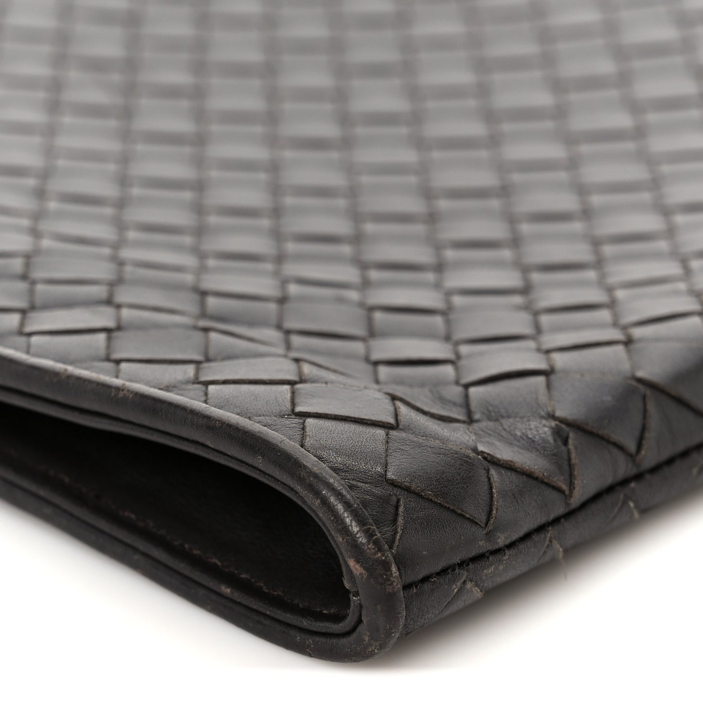 Nappa Intrecciato Document Case Ebano