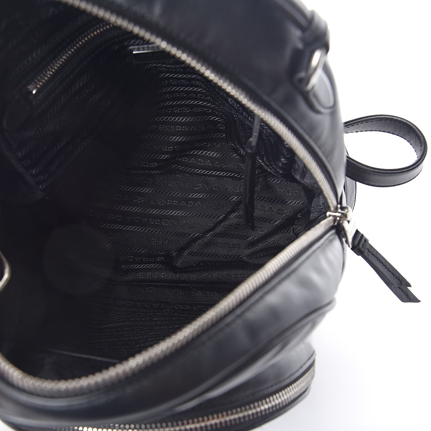 Prada Soft Calfskin Diagramme Day Backpack Black 5 of 9