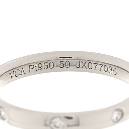 Van Cleef & Arpels Platinum Diamond Tendrement Etoiles Wedding Band Ring 50 5.25 4 of 5