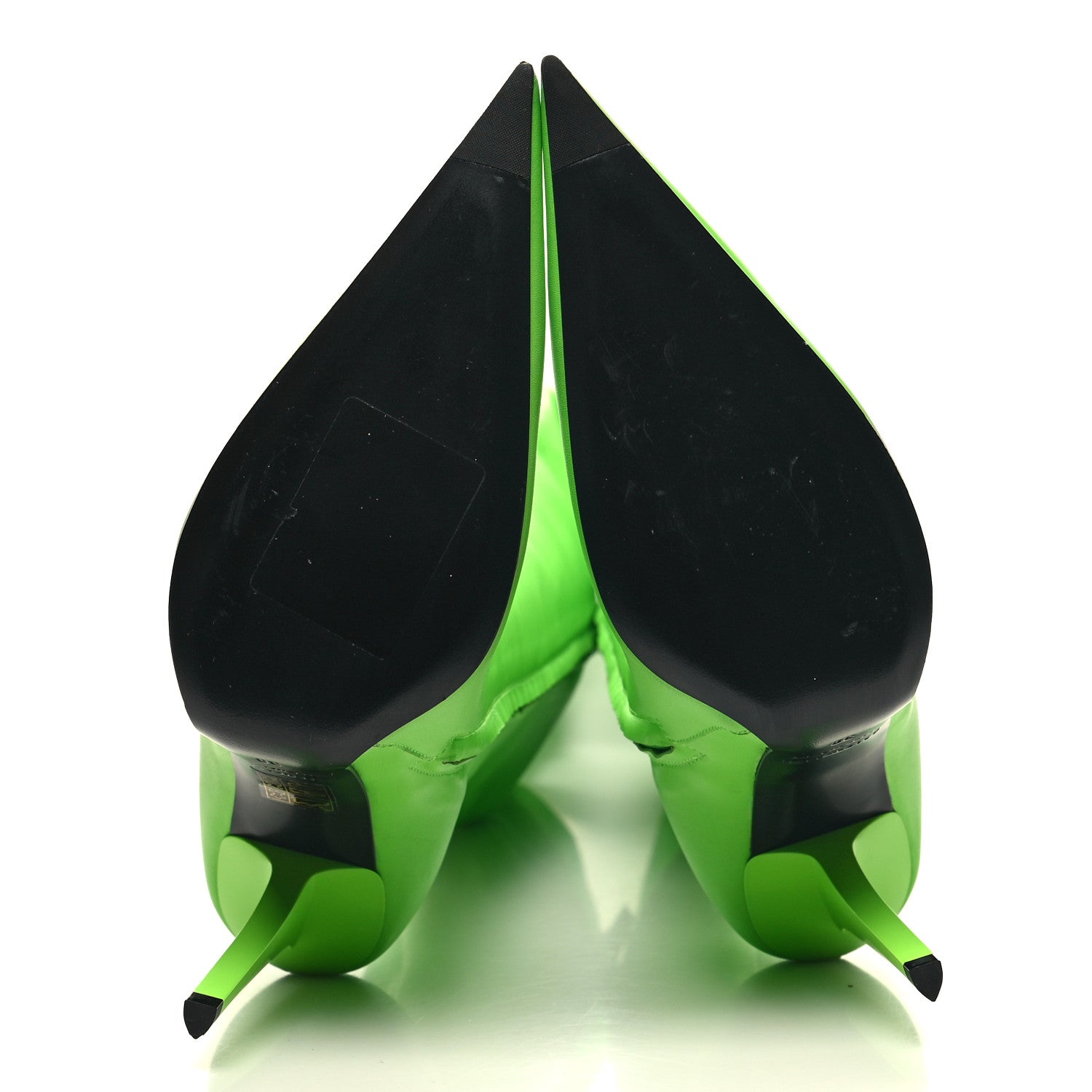 Balenciaga Calfskin Pointed Toe Knife Thigh High Boots 38 Green 5 of 8