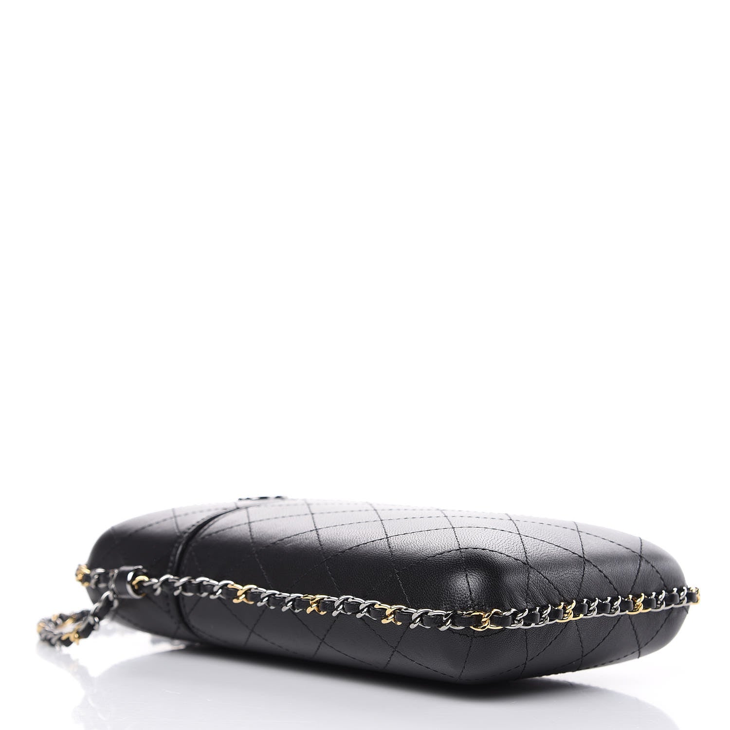 Chanel Lambskin Quilted Chain Around Phone Holder Black 4 of 9