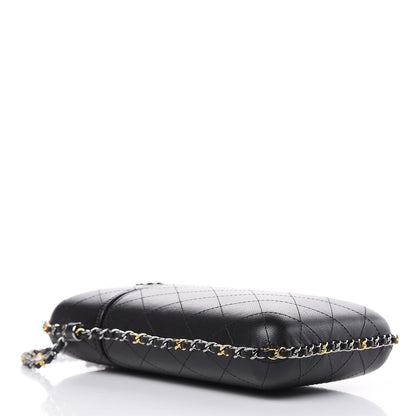 Chanel Lambskin Quilted Chain Around Phone Holder Black 4 of 9