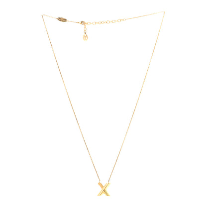 Louis Vuitton Metal LV And Me Letter X Necklace Gold 3 of 5