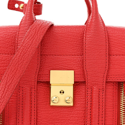 3.1 Phillip Lim 3.1 PHILLIP LIM Textured Calfskin Mini Pashli Satchel Red 7 of 16
