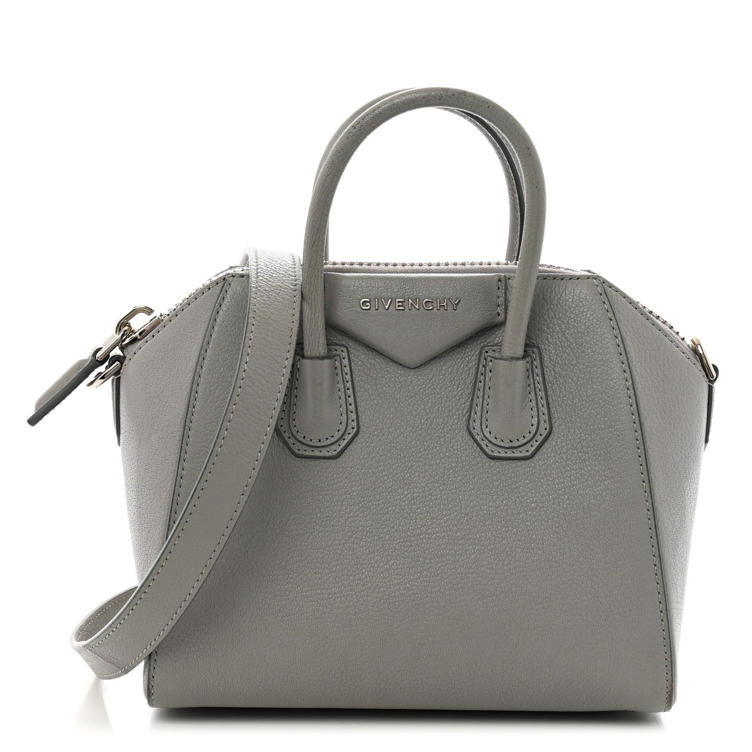 Givenchy Sugar Goatskin Mini Antigona Pearl Grey 1 of 15