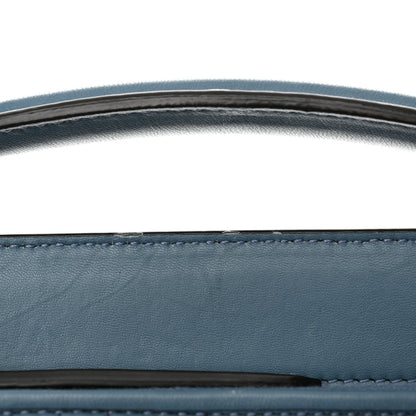 Fendi Shiny Nappa Trapuntata Small DotCom Click Top Handle Chain Satchel Blue 15 of 15