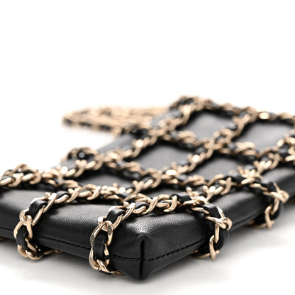 Chanel Lambskin Tech Me Out Clutch With Chain Black 11 of 11