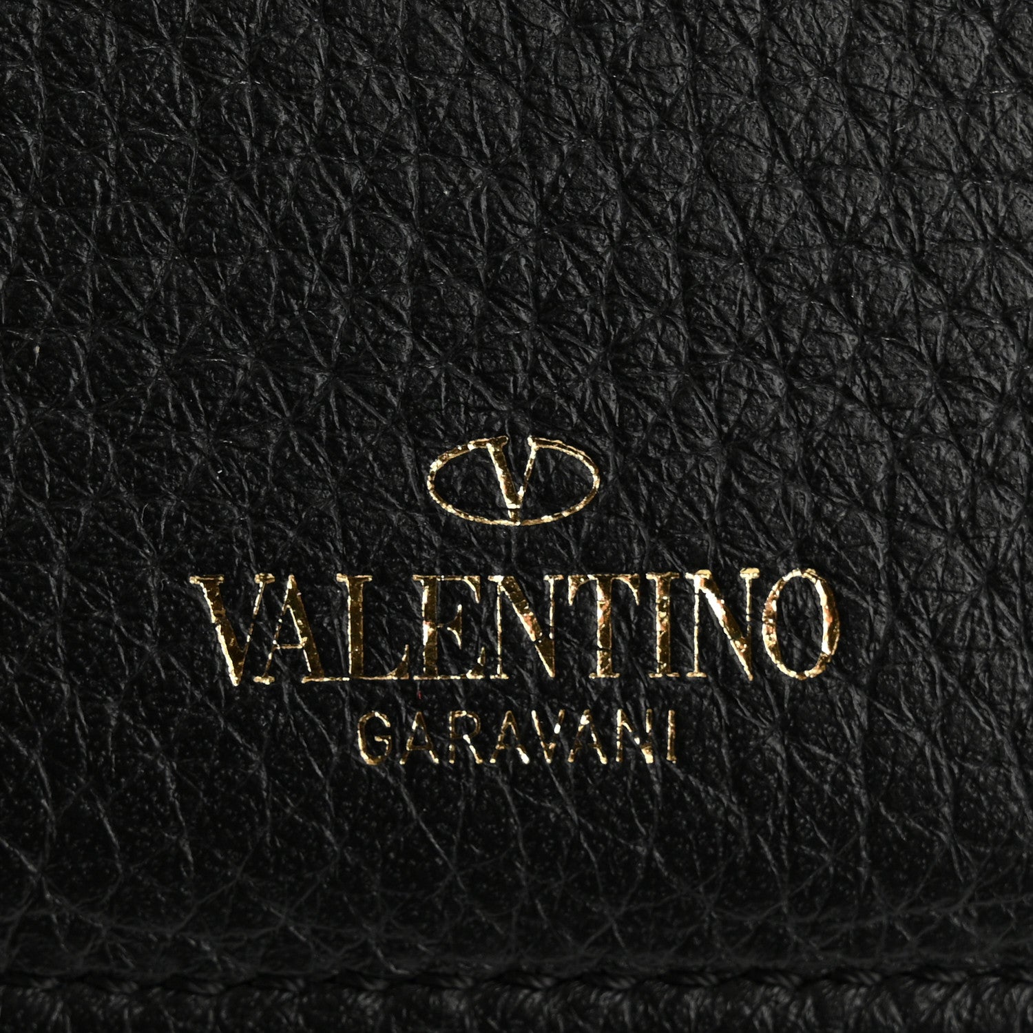 Valentino Garavani Pebbled Calfskin Rockstud Card Holder Black 6 of 7