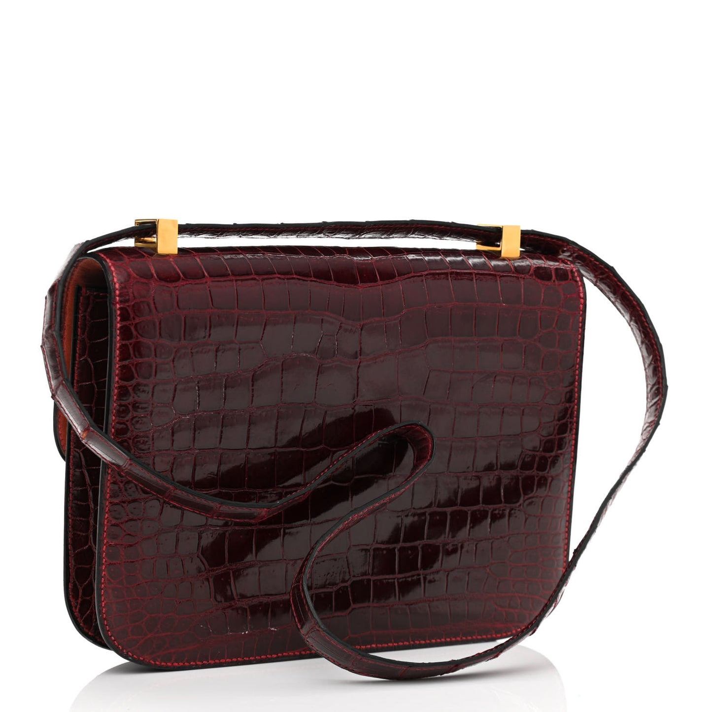 Shiny Porosus Crocodile Constance 23 Rouge H