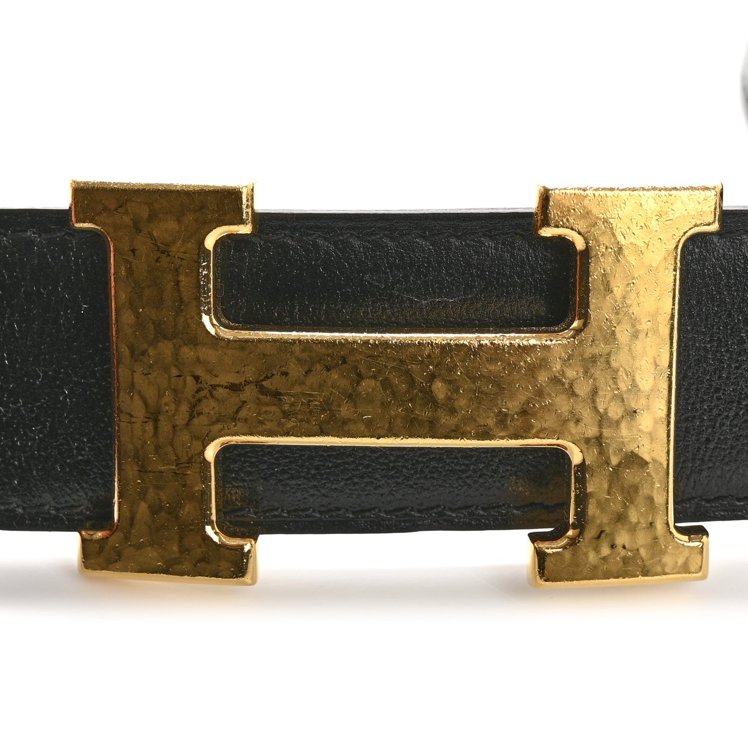 Hermes Box Togo 32mm Martelee H Belt 75 30 Black Gold 6 of 6