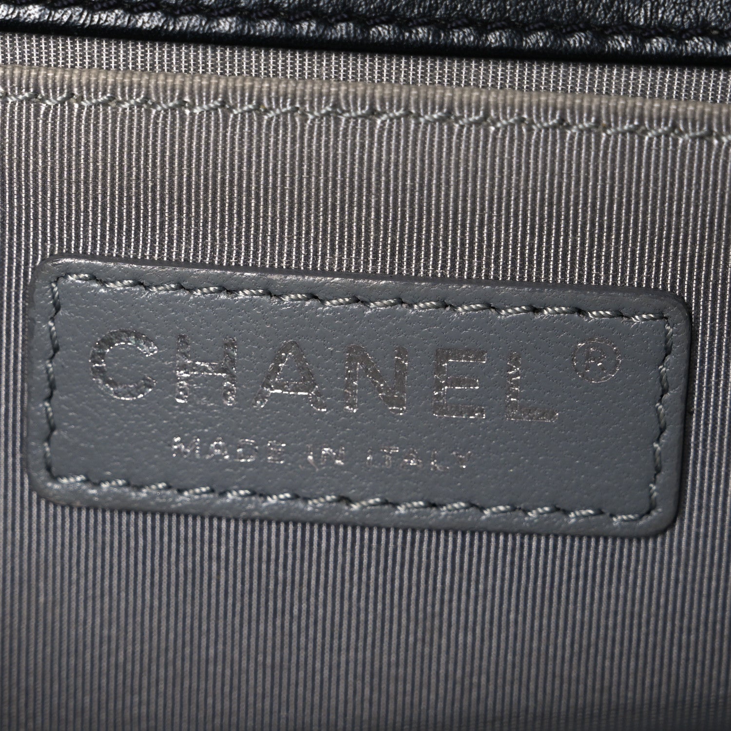 Chanel Calfskin Chevron Quilted Medium Boy Flap Black 6 of 10
