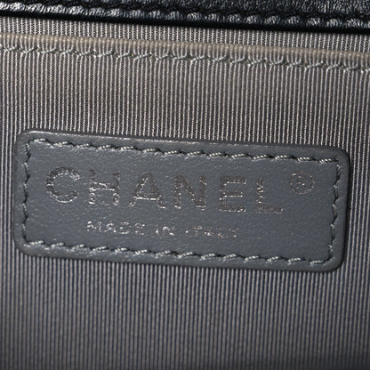 Chanel Calfskin Chevron Quilted Medium Boy Flap Black 6 of 10