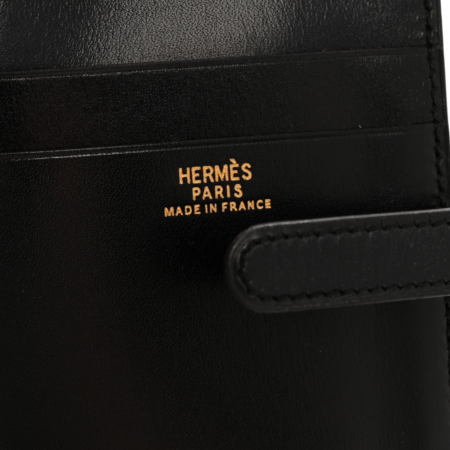 Hermes Box Compact Cadena Wallet Black 6 of 10