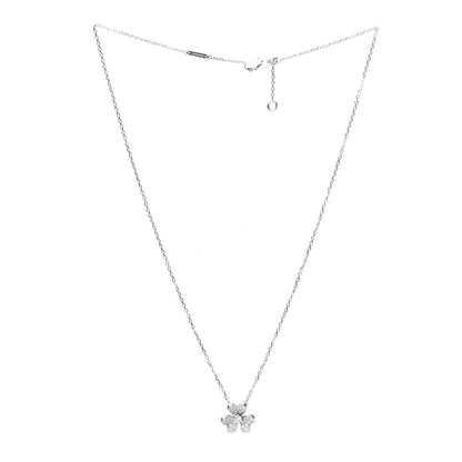 Van Cleef & Arpels 18K White Gold Diamond Mini Frivole Pendant Pave Necklace 3 of 6