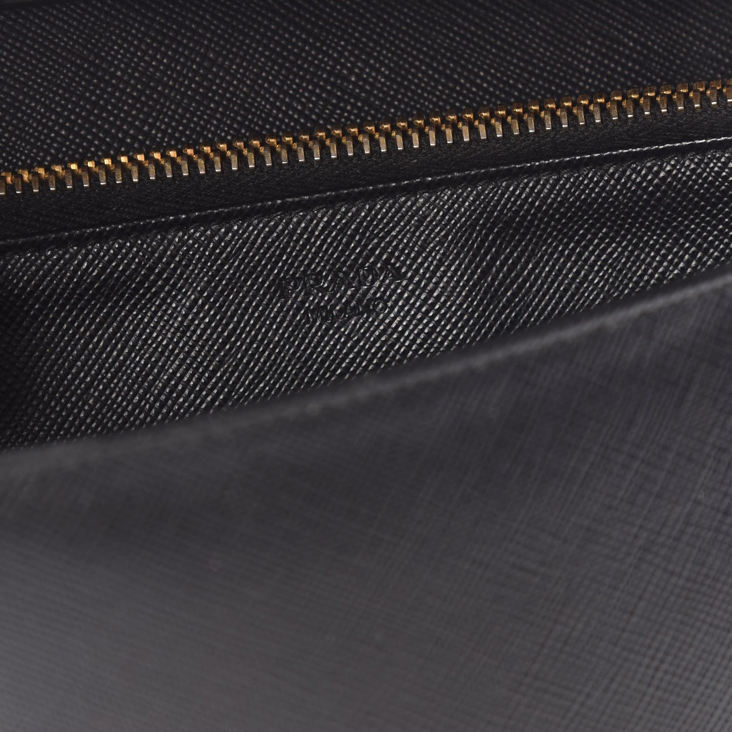 Prada Saffiano Metal Flap Wallet With Strap Black 8 of 10