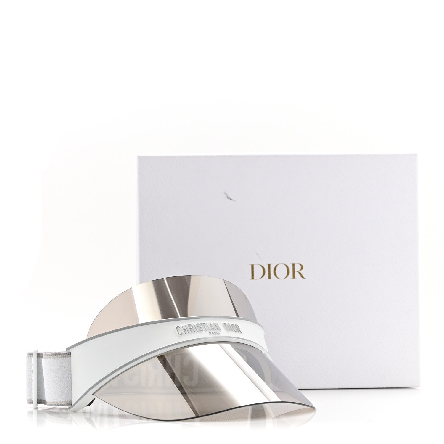 Christian Dior Mirrored DiorClub1 Sun Visor White 1831714