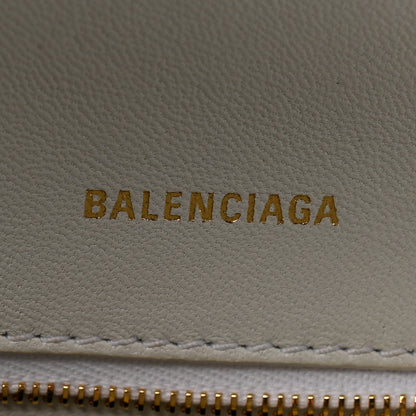 Balenciaga Calfskin Crocodile Embossed Small Hourglass Top Handle Bag White 6 of 13