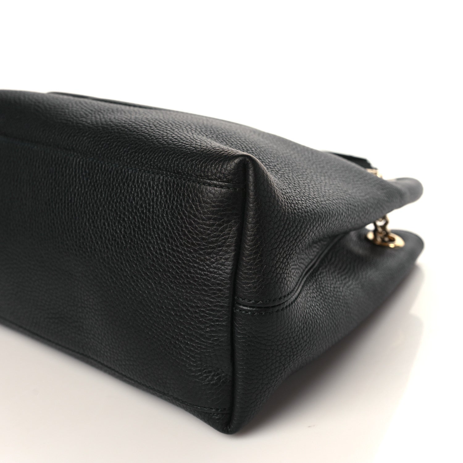 Gucci Pebbled Calfskin Medium Soho Chain Shoulder Bag Black 9 of 9