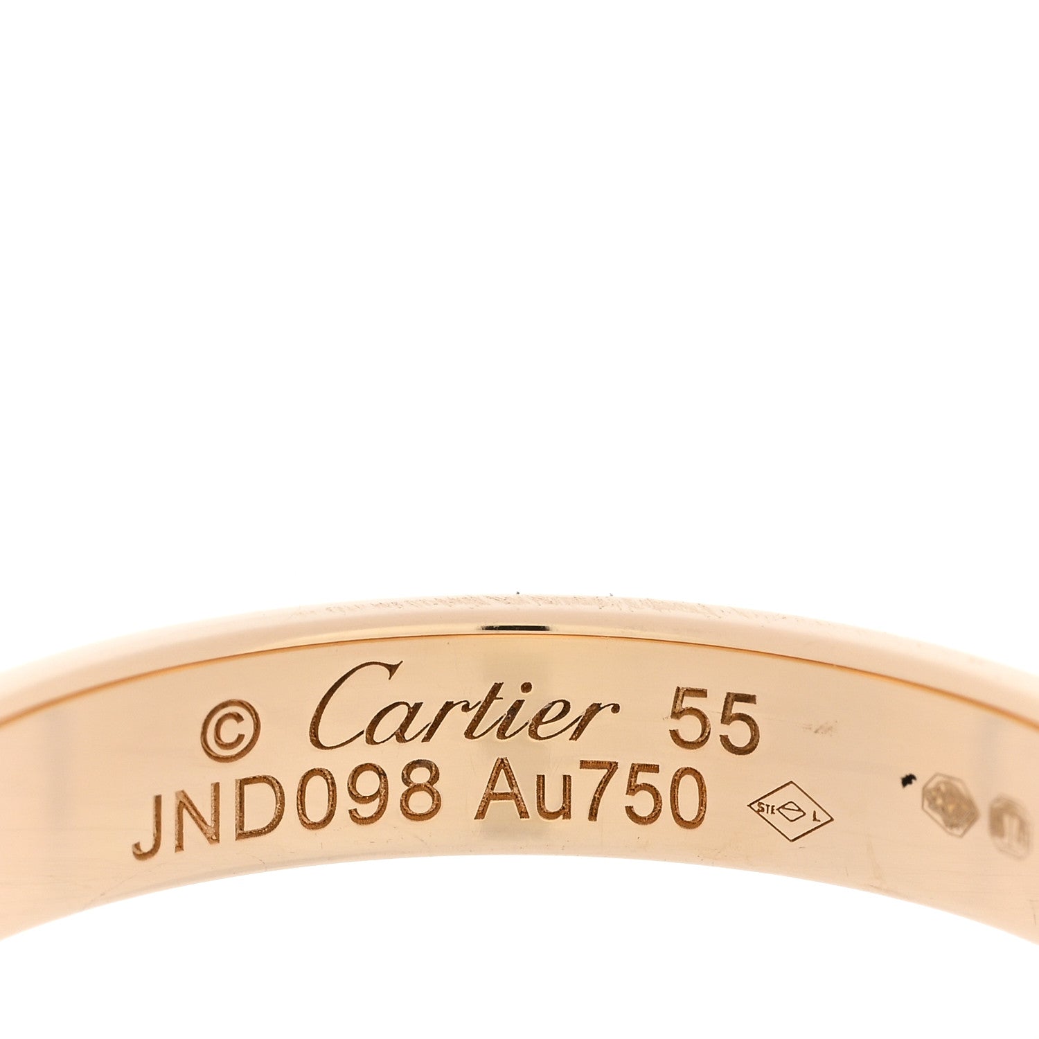 Cartier 18K Yellow Gold 3.5mm LOVE Wedding Band Ring 55 7.25 4 of 5