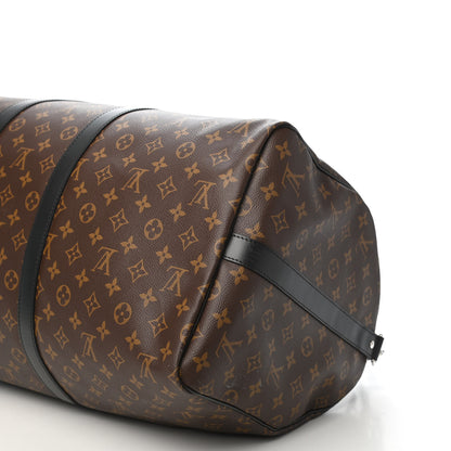 Louis Vuitton Monogram Macassar Keepall Bandouliere 55 7 of 8