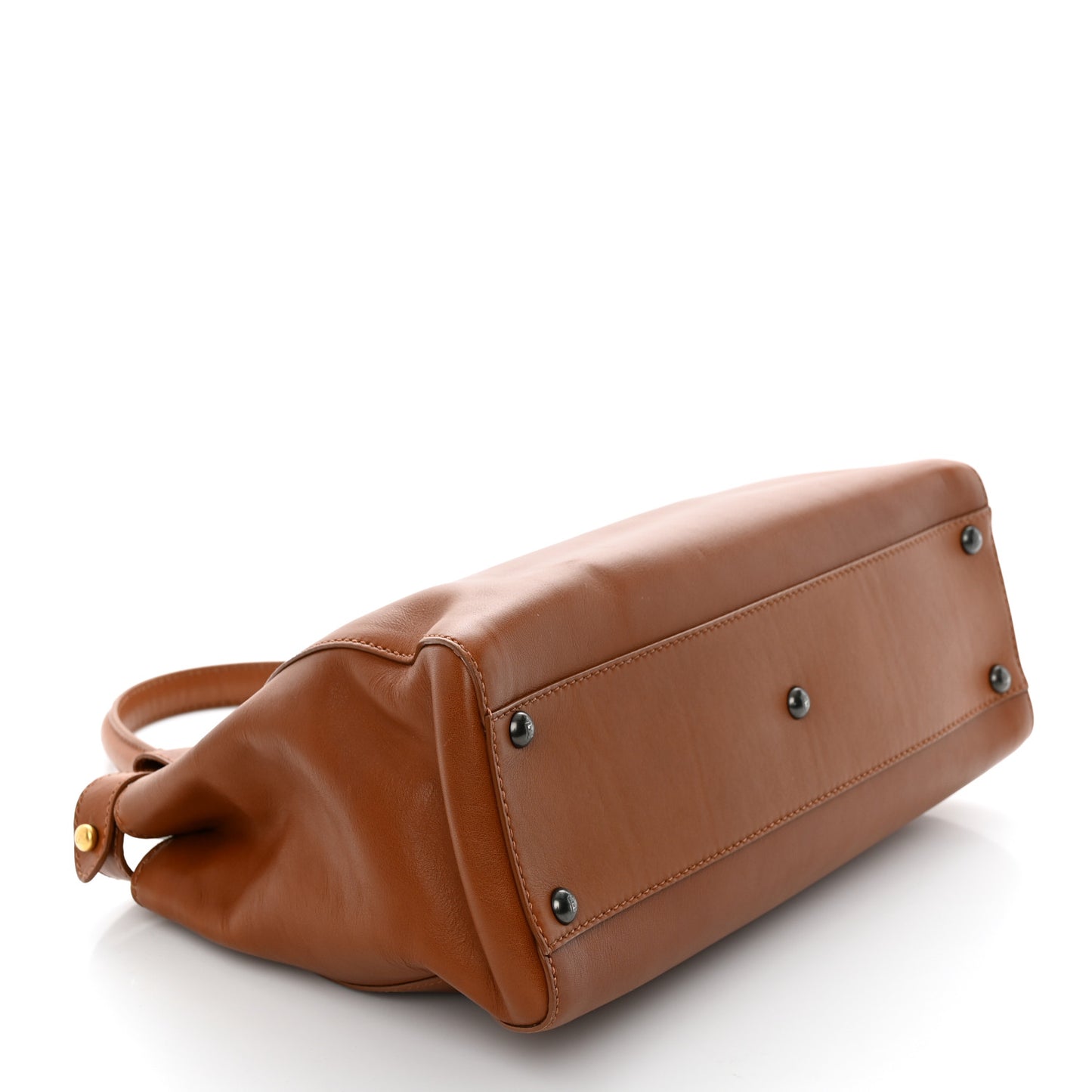 Vitello Suede Medium Peekaboo Iconic Satchel Cuoio Rame Moro