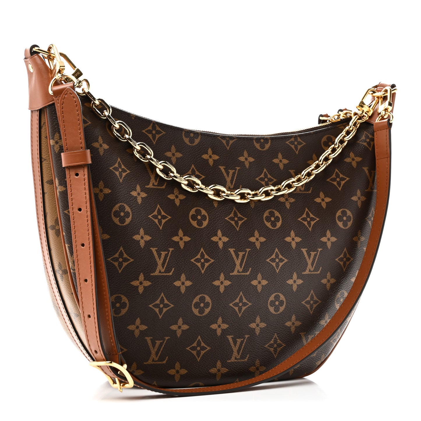 Reverse Monogram Loop Hobo