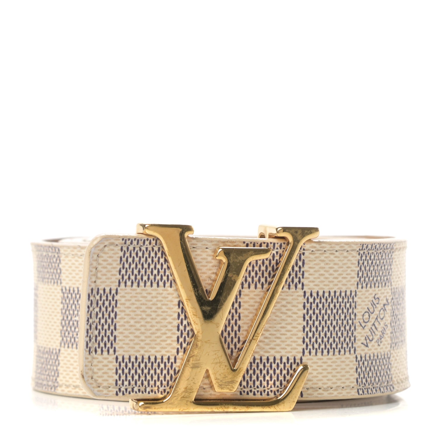 Louis Vuitton Damier Azur LV Initiales Belt 100 40 1 of 7