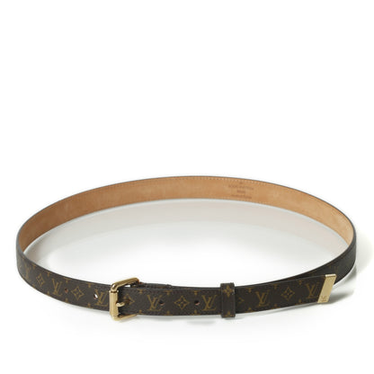 Louis Vuitton Monogram Belt w Gold Buckle 80 32 1 of 8