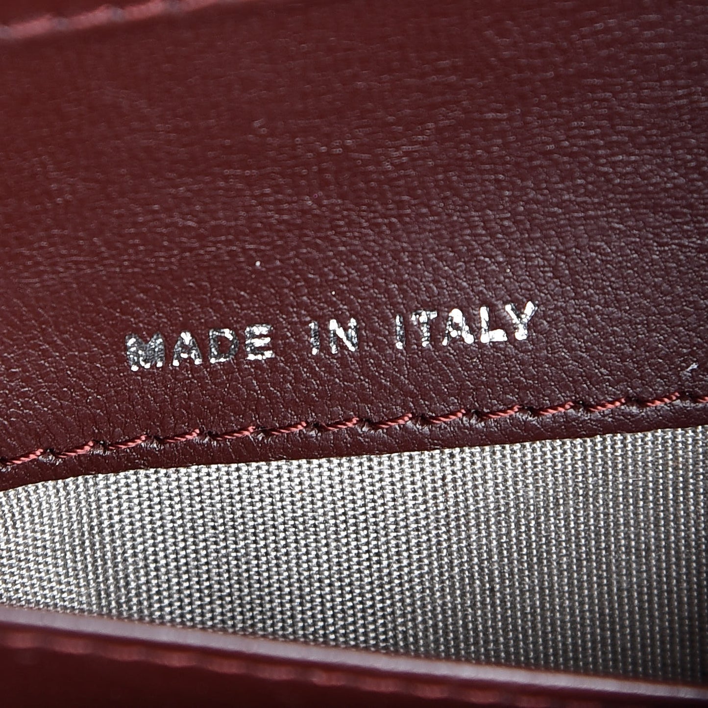 Lambskin Quilted Boy Zipped Pocket Wallet Burgundy
