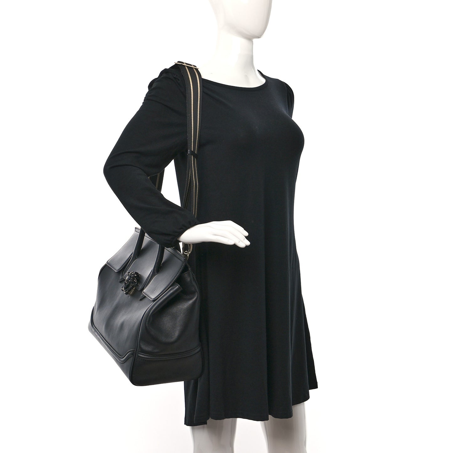 Calfskin Large Palazzo Empire Bag Black