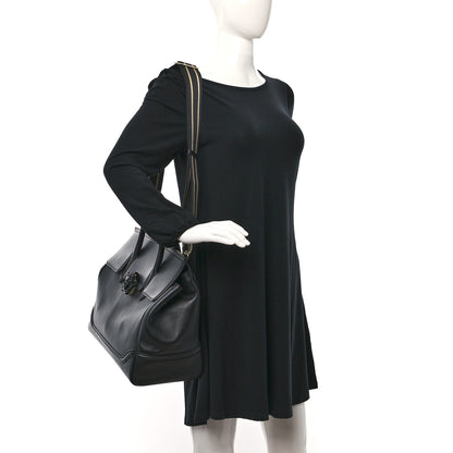 Versace Calfskin Large Palazzo Empire Bag Black 2 of 8