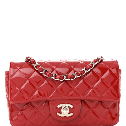 Chanel Patent Calfskin Quilted Mini Rectangular Flap Red 8 of 11