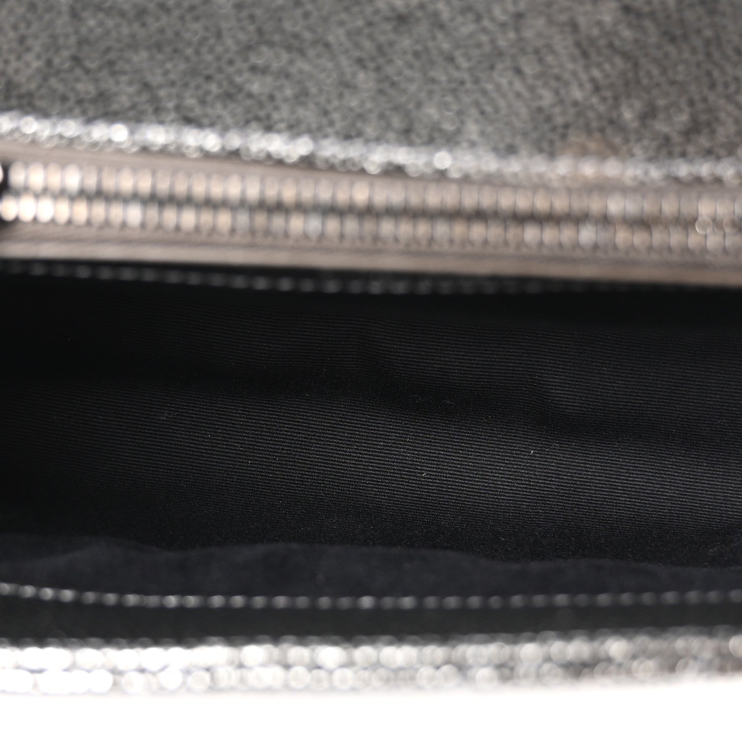 Saint Laurent Metallic Grain De Poudre Matelasse Chevron Monogram Medium College Bag Gunmetal 5 of 10