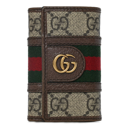 Gucci GG Supreme Monogram Web Ophidia 6 Key Holder Case Beige New Acero 1 of 12