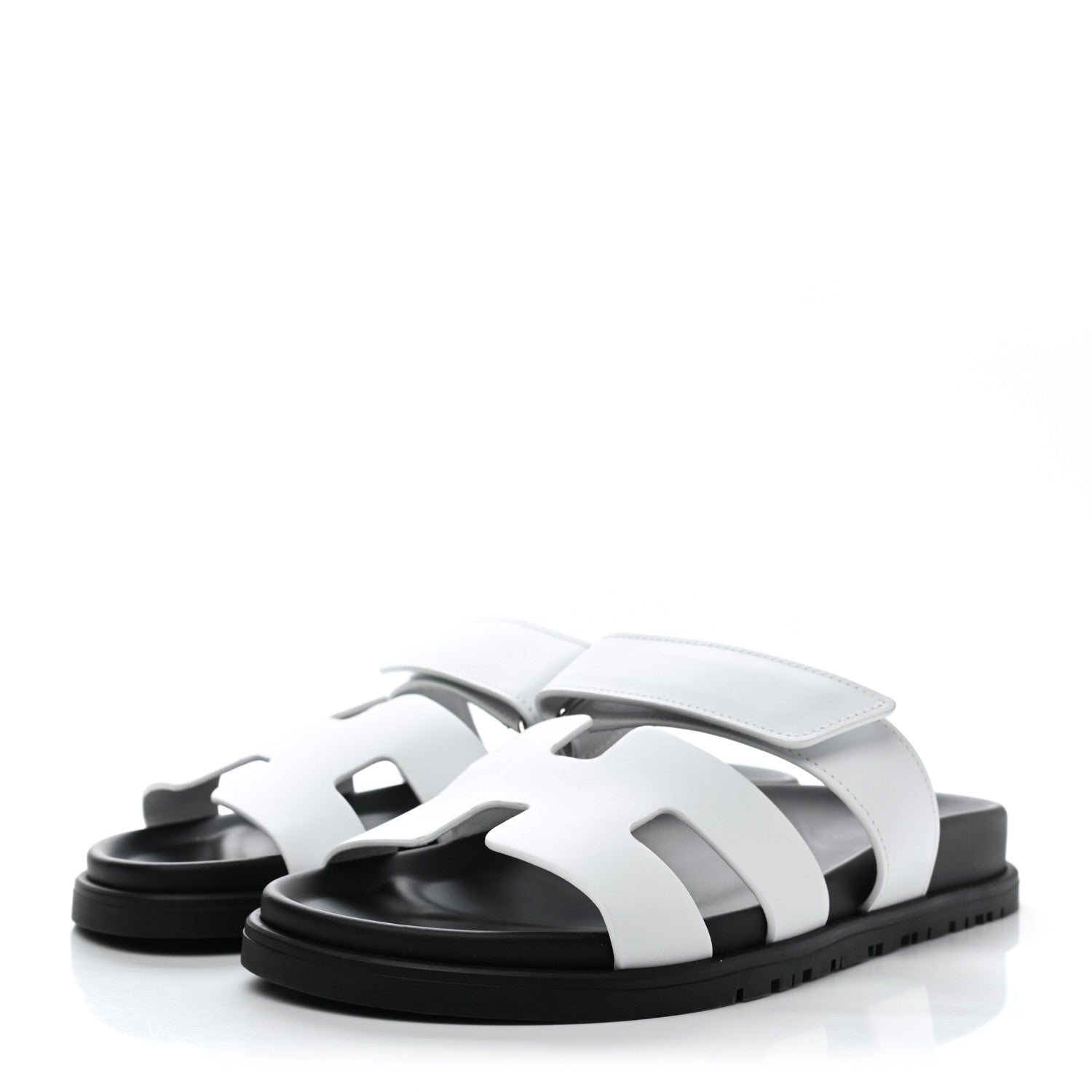Hermes Calfskin Womens Chypre Sandals 36.5 White 3 of 9