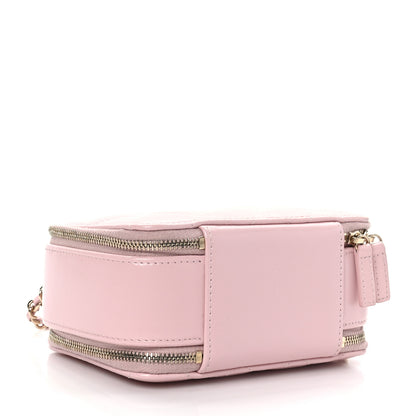 Chanel Glazed Calfskin Quilted Small Top Handle Vanity Case Light Pink 4 of 10