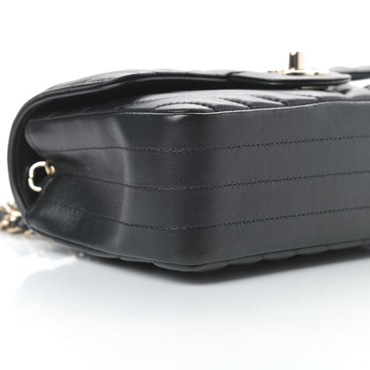 Chanel Lambskin Chevron Quilted Mini Rectangular Flap Black 9 of 14
