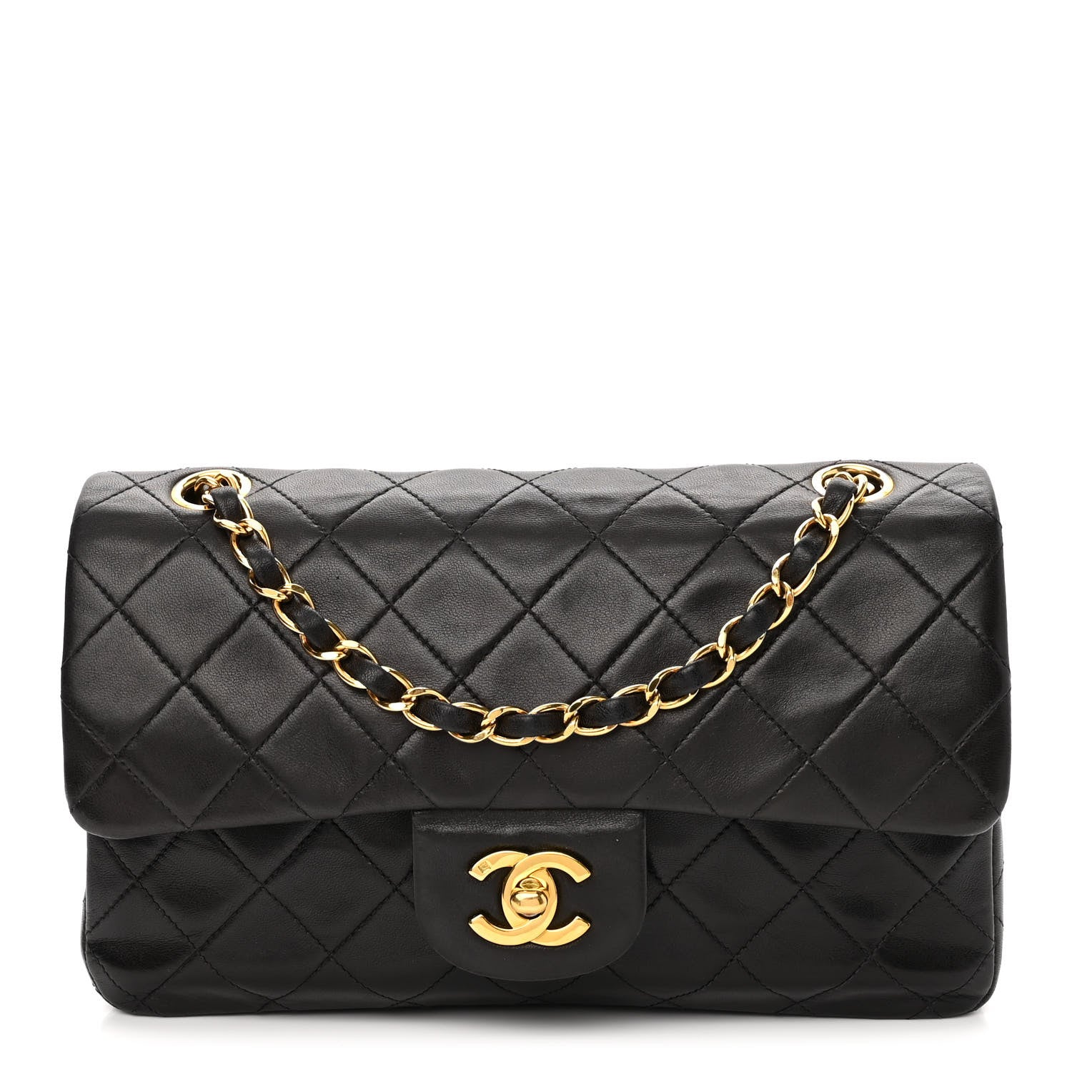 Chanel Lambskin Quilted Small Double Flap Black 1 of 10