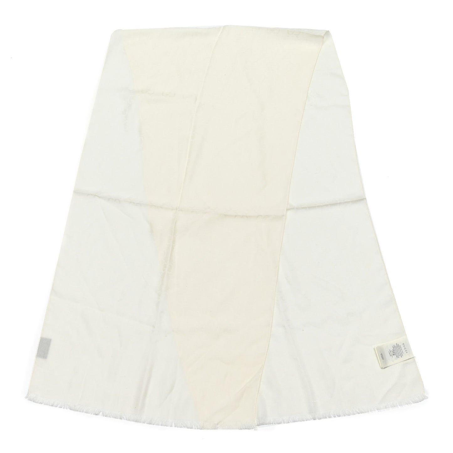 Wool Silk GG Monogram GGNat Scarf White