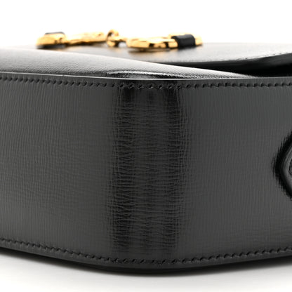 Gucci Textured Calfskin Small Horsebit 1955 Shoulder Bag Black 9 of 10