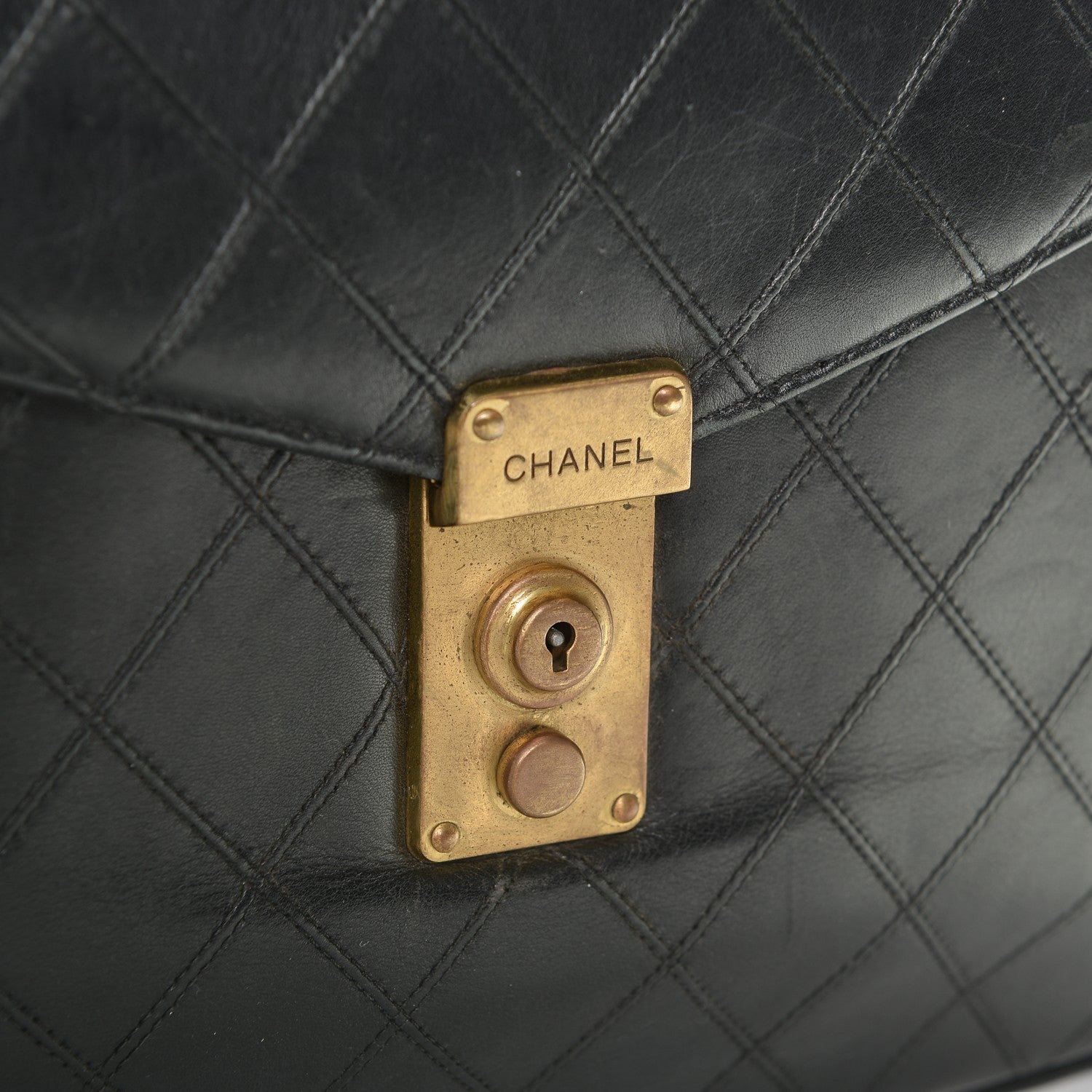 Chanel Lambskin Quilted Briefcase Bag Black 8 of 8