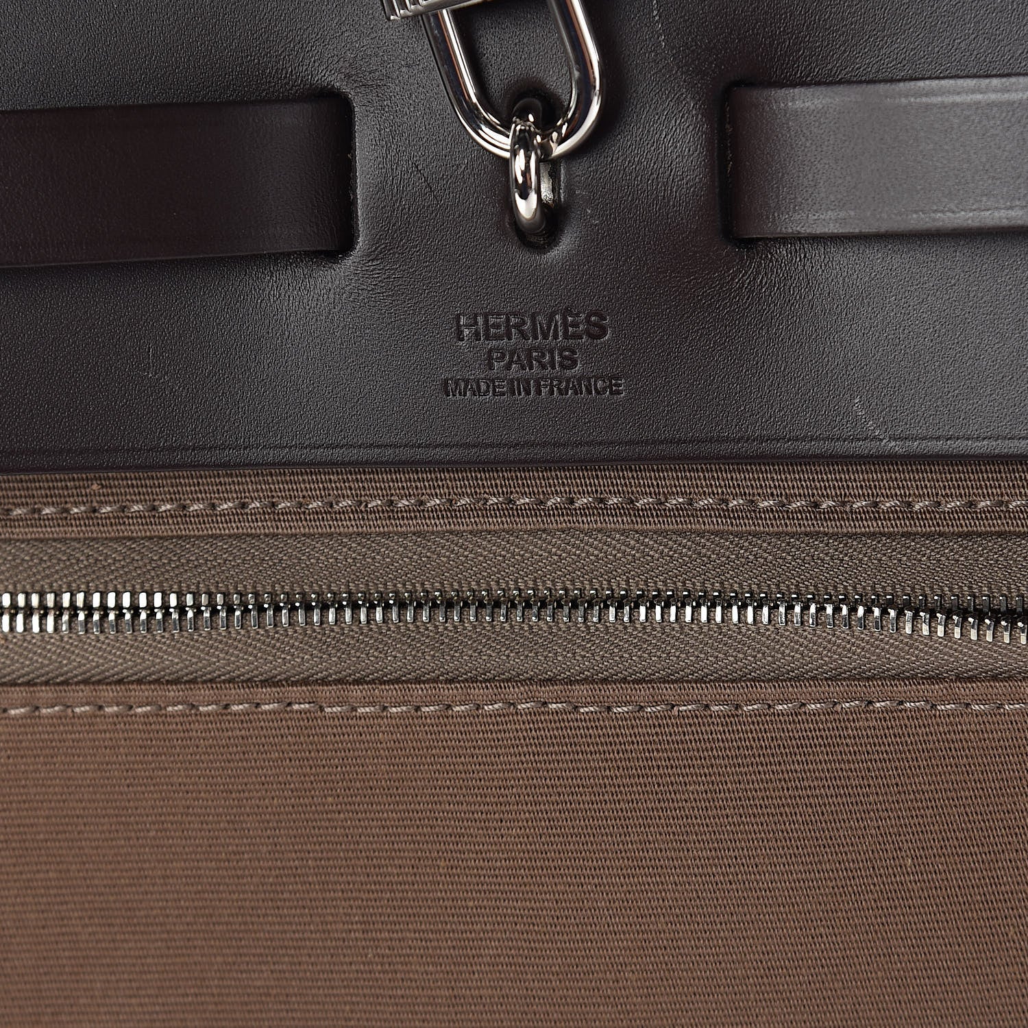 Hermes Toile Vache Hunter Herbag Zip 39 MM Etoupe Ebene 7 of 10